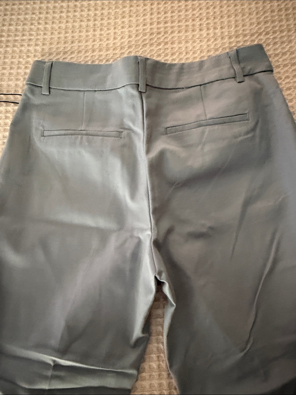 Women's Light Blue Cropped Dress Pants - Picture 4 of 6